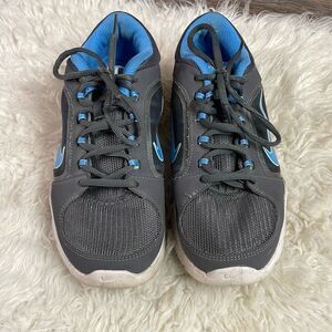 Nike Women Flex Trainer 4 643083 005 Cross Running Shoe Sneaker Gray Blue Size 8